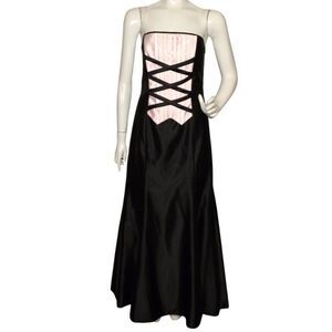 Jessica McClintock/GUNNE SAX Prom Dress, Small, Black/Pink Front, Goth, Formal